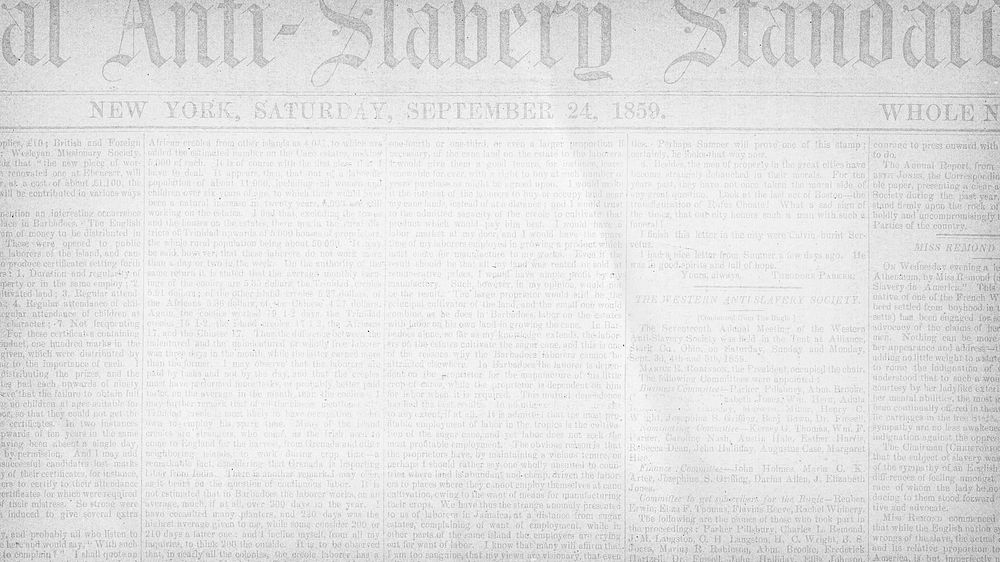 Vintage news article computer wallpaper, white paper textured background