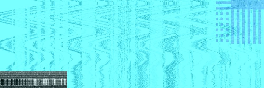 Abstract VHS glitch background, blue design