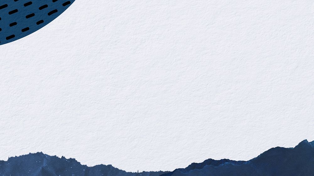 Off-white textured desktop wallpaper, ripped blue paper border