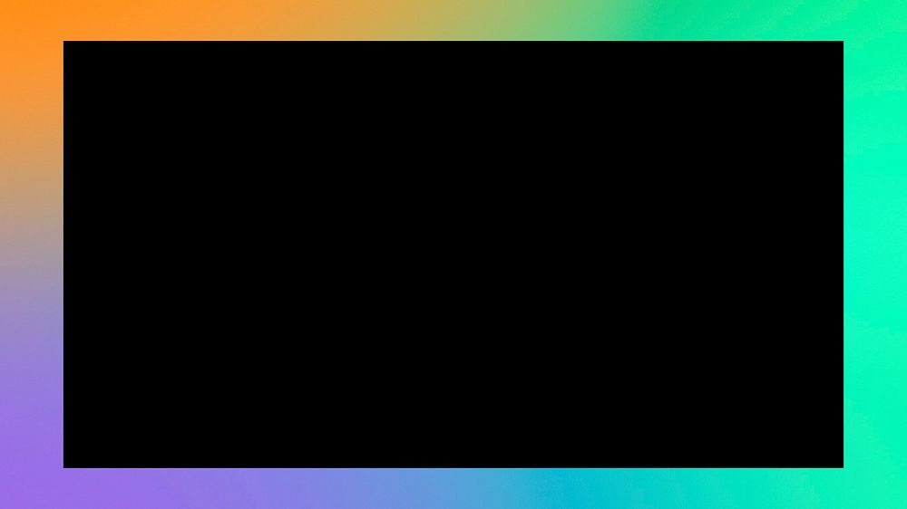 Colorful gradient frame desktop wallpaper, black background