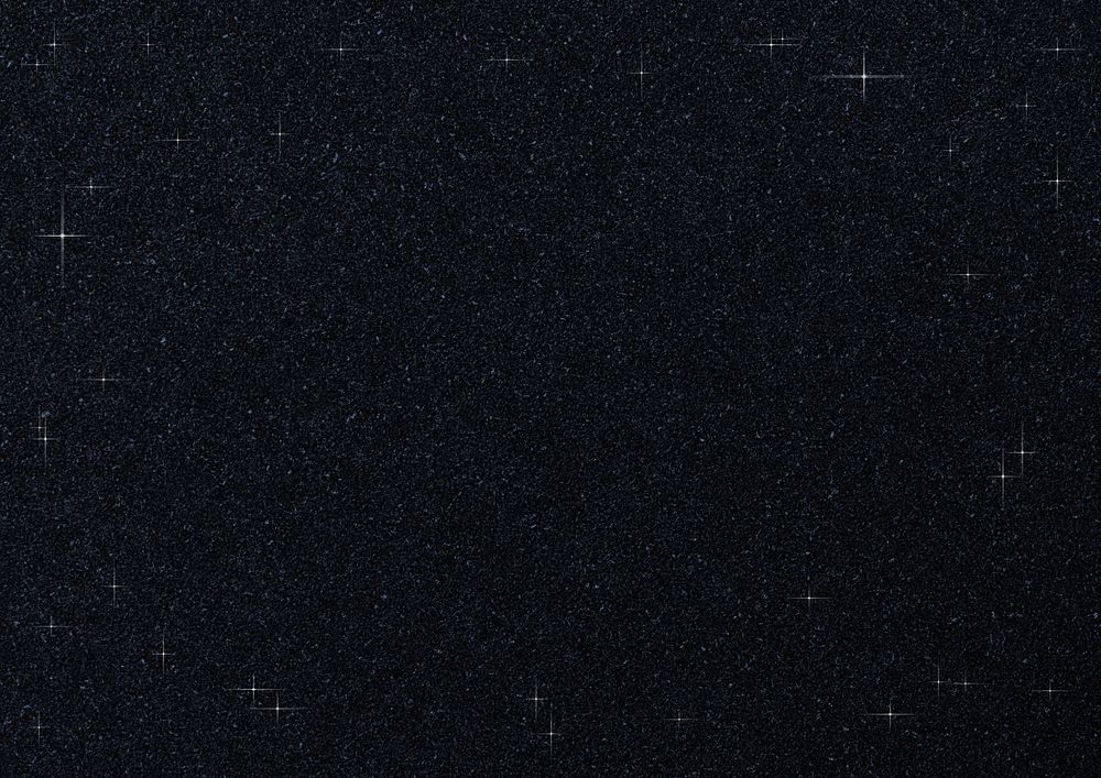 Dark starry sky background, black textured design