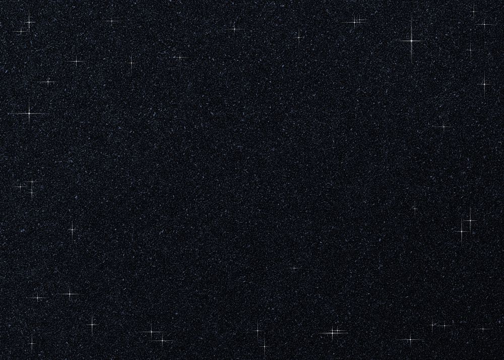 Dark starry sky background, black textured design