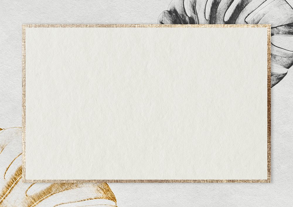 Vintage leaf frame background, paper textured design