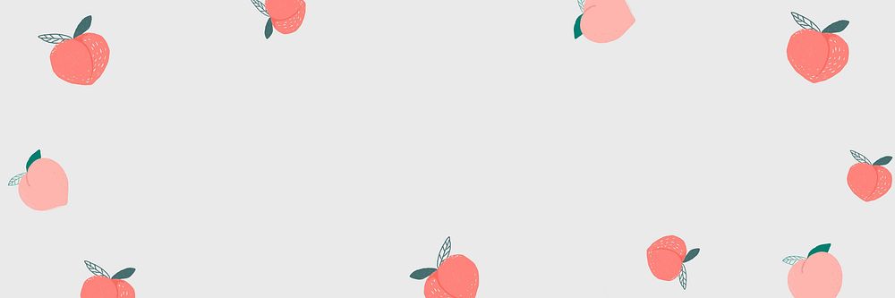 Cute peach frame background, gray design