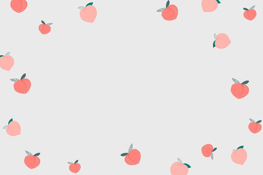 Cute peach frame background, gray design