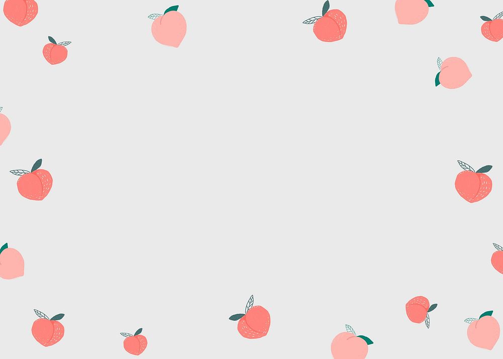 Cute peach frame background, gray design