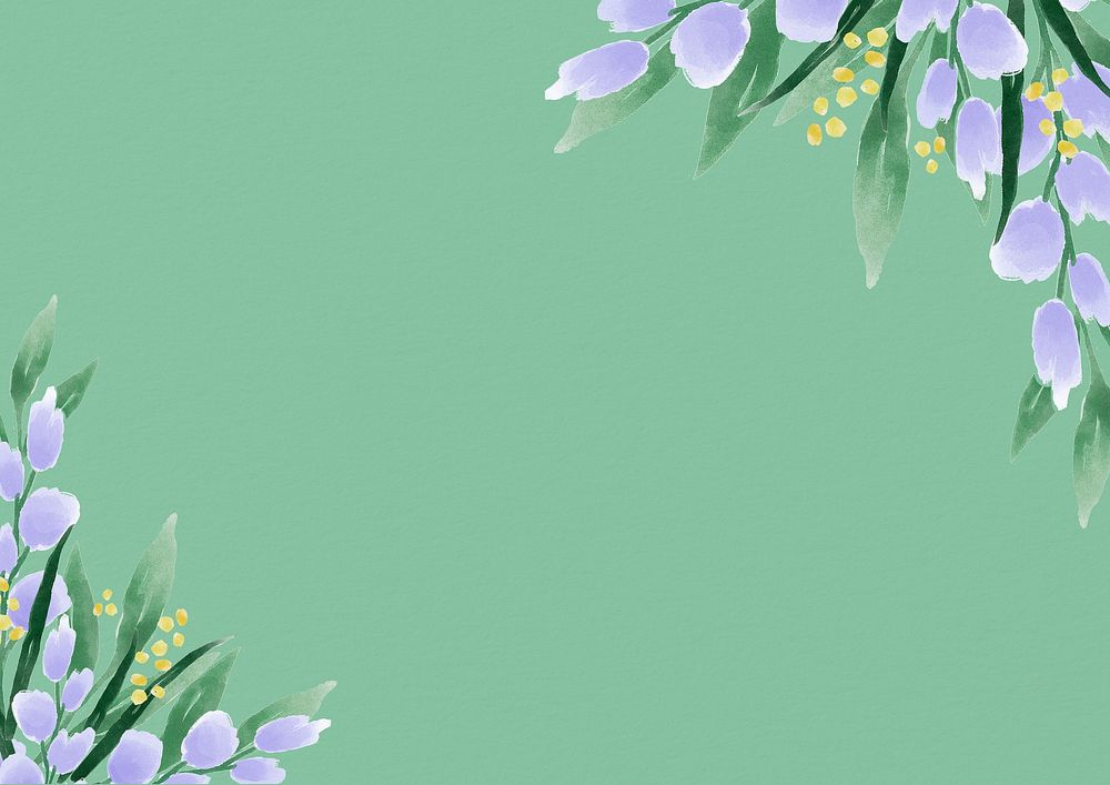 Green Spring background, flower border