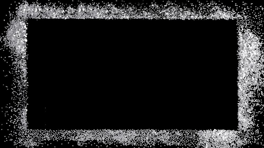 Gray glitter frame desktop wallpaper, black background