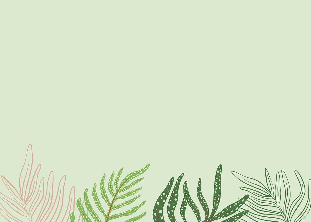 Green botanical aesthetic background, leaf | Premium Photo - rawpixel