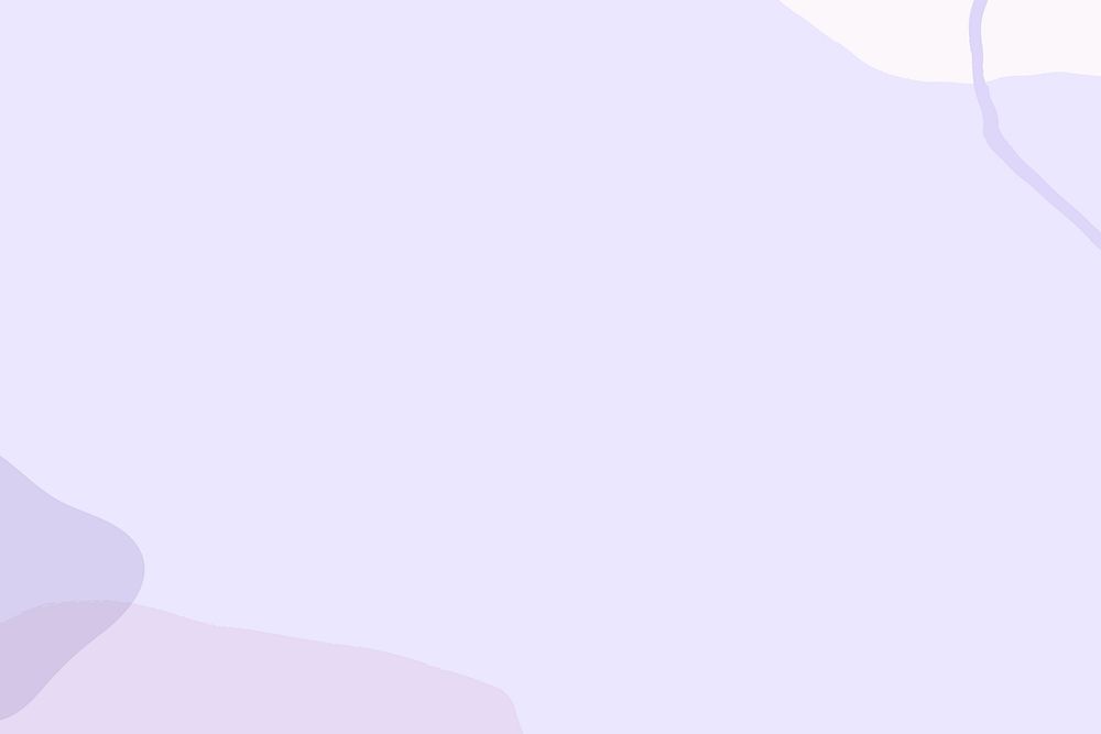 Pastel purple background, organic shapes border