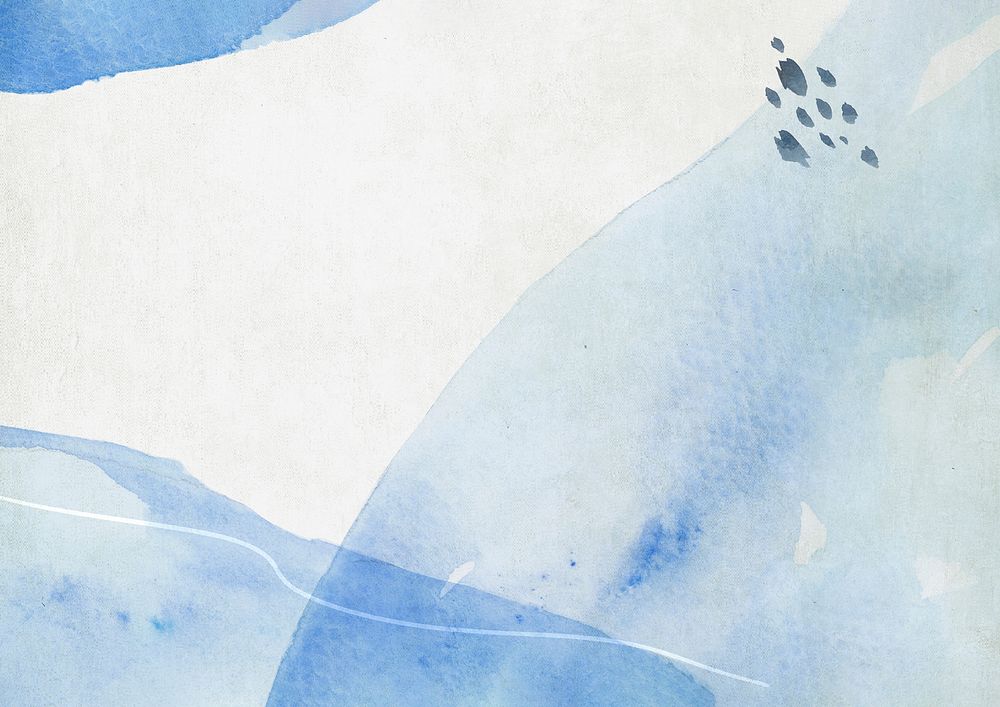 Blue watercolor stain background