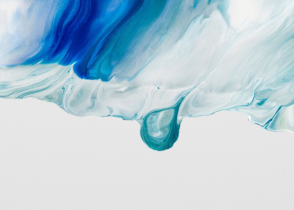 Blue paint smear background, acrylic textured design