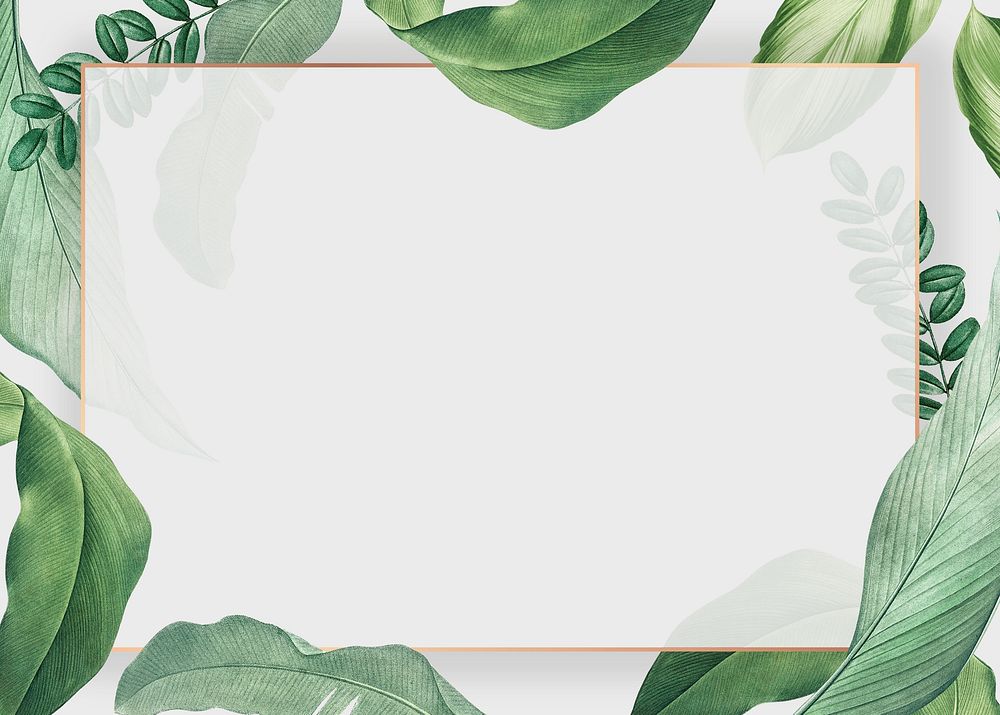 Vintage leaf frame background, botanical | Premium Photo - rawpixel