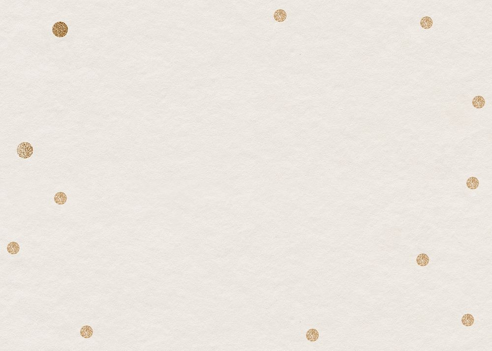 Beige textured background, gold glitter border