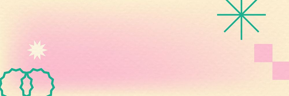 Pink abstract memphis background, gradient geometric shapes