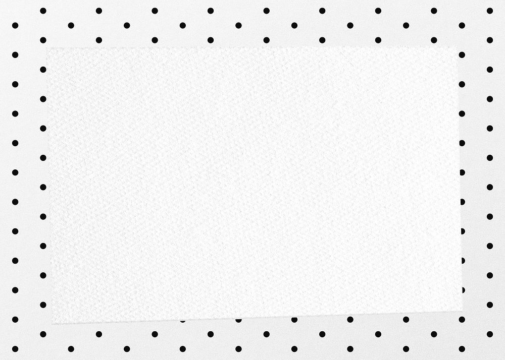 Polka dot frame background, black and white design