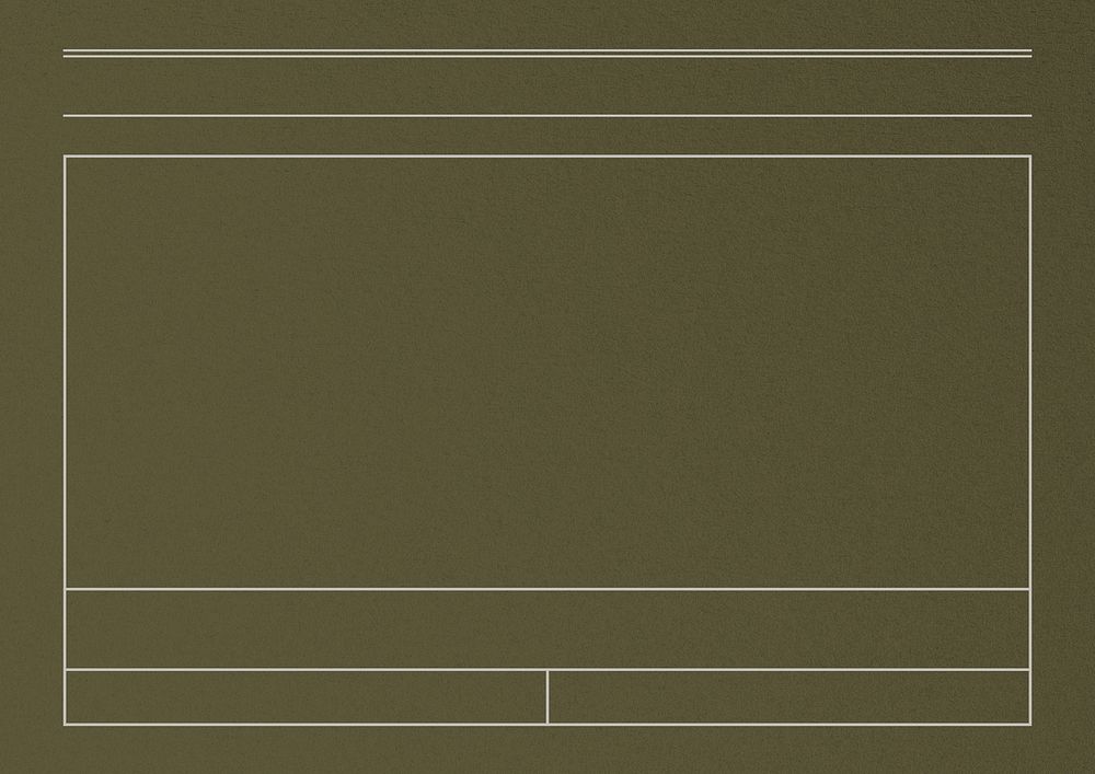 Line table frame background, dark green design