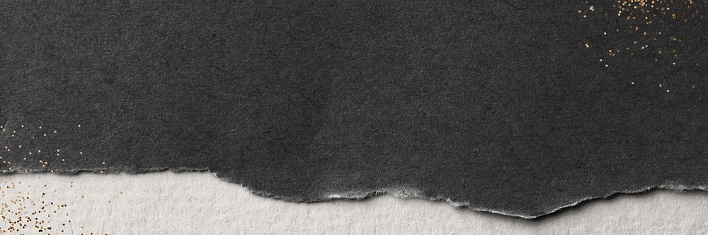 Black textured background, white paper border