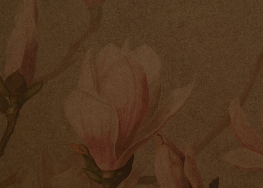 Vintage flower illustration background, brown design