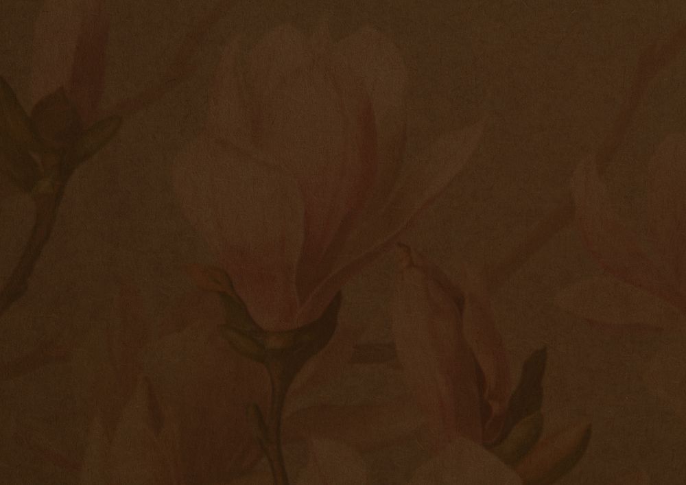 Vintage flower illustration background, brown design