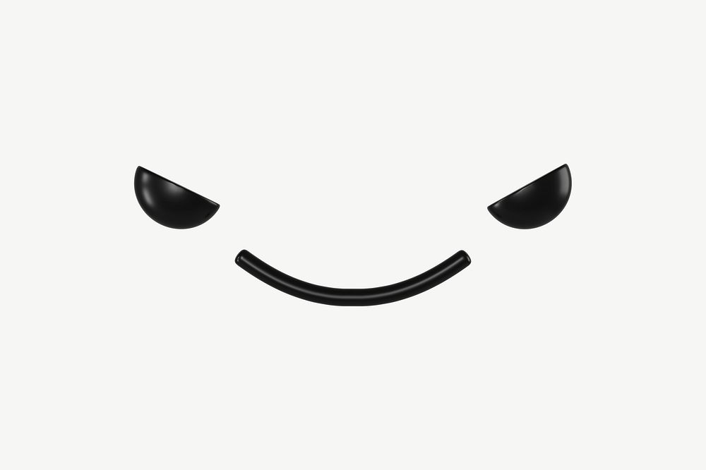 3D evil face, emoticon illustration psd