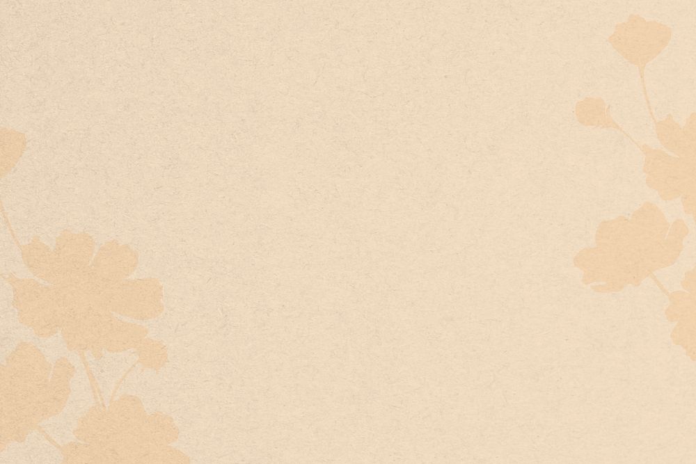 Beige textured background, flower shadow border