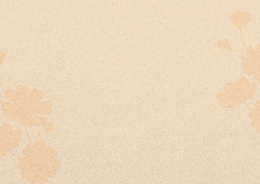 Beige textured background, flower shadow border