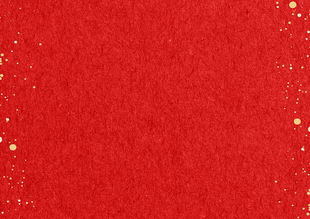 Red textured background, gold glitter border