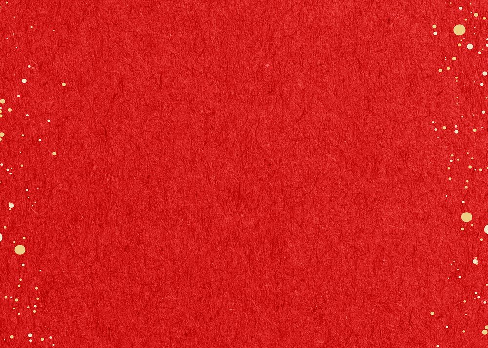 Red textured background, gold glitter border