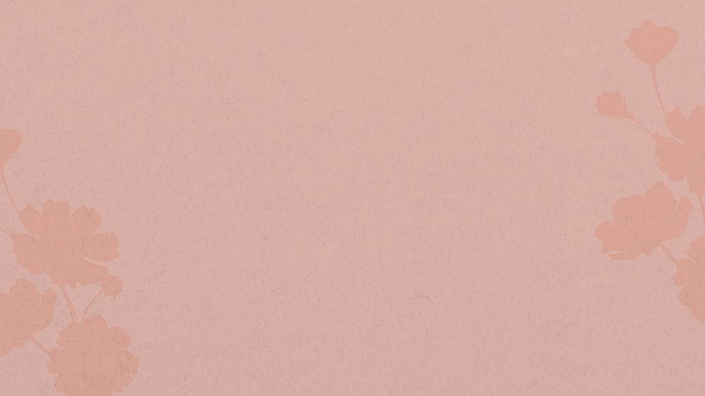 Pink textured desktop wallpaper, flower shadow border