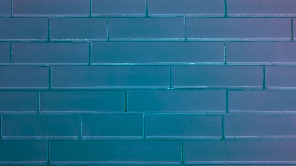 Blue brick wall desktop wallpaper, plastic wrap texture