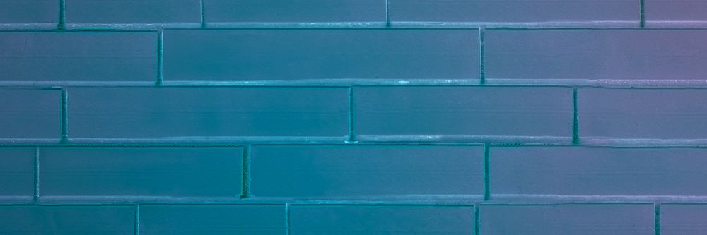 Blue brick wall background, plastic wrap texture