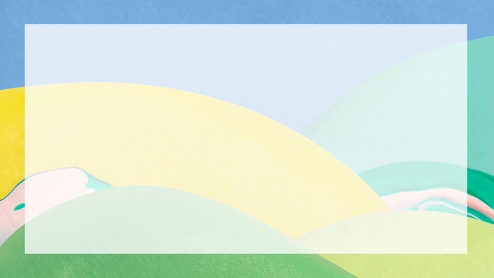 Colorful landscape frame desktop wallpaper, nature illustration