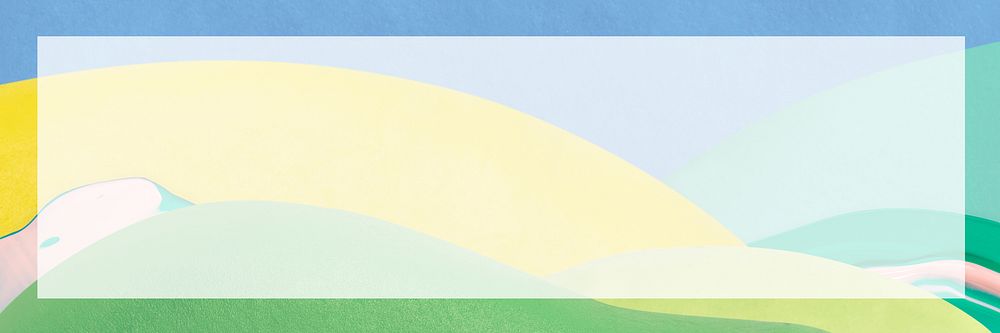 Colorful landscape frame background, nature illustration