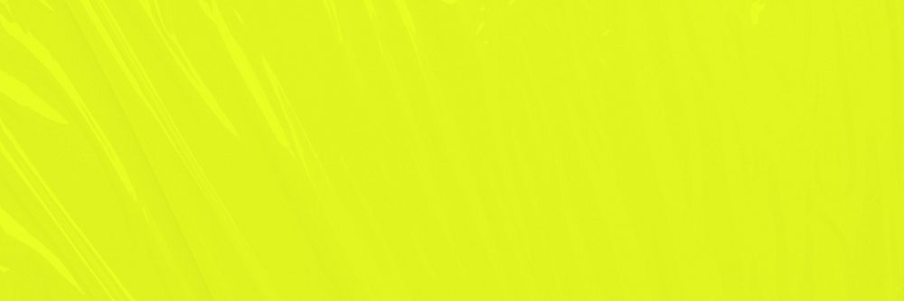 Bright lime yellow background, plastic wrap texture