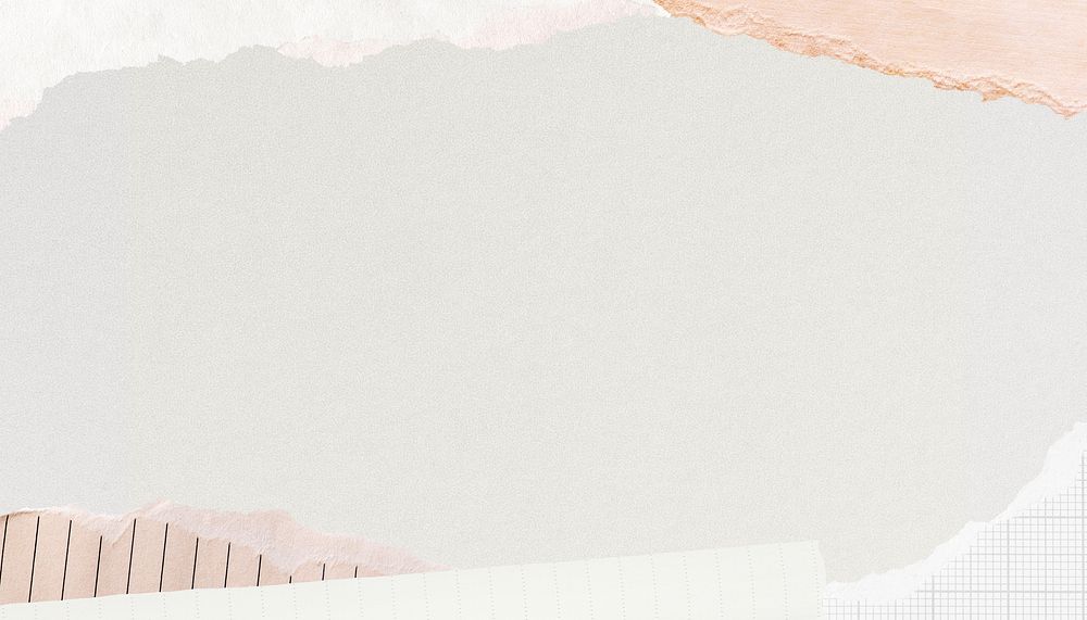 White textured background, ripped paper border