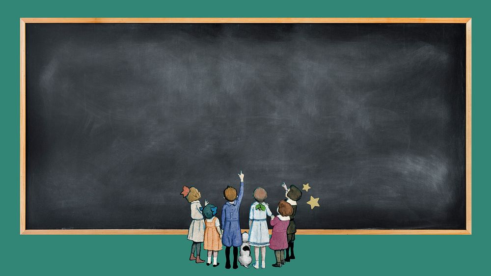 School chalkboard frame desktop wallpaper