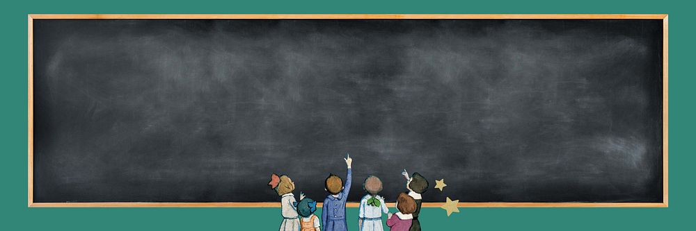 School chalkboard frame background