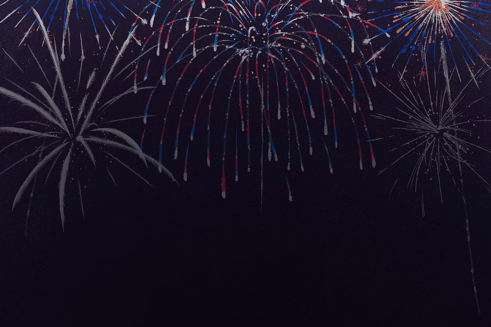 Purple festival fireworks background, party & celebration design