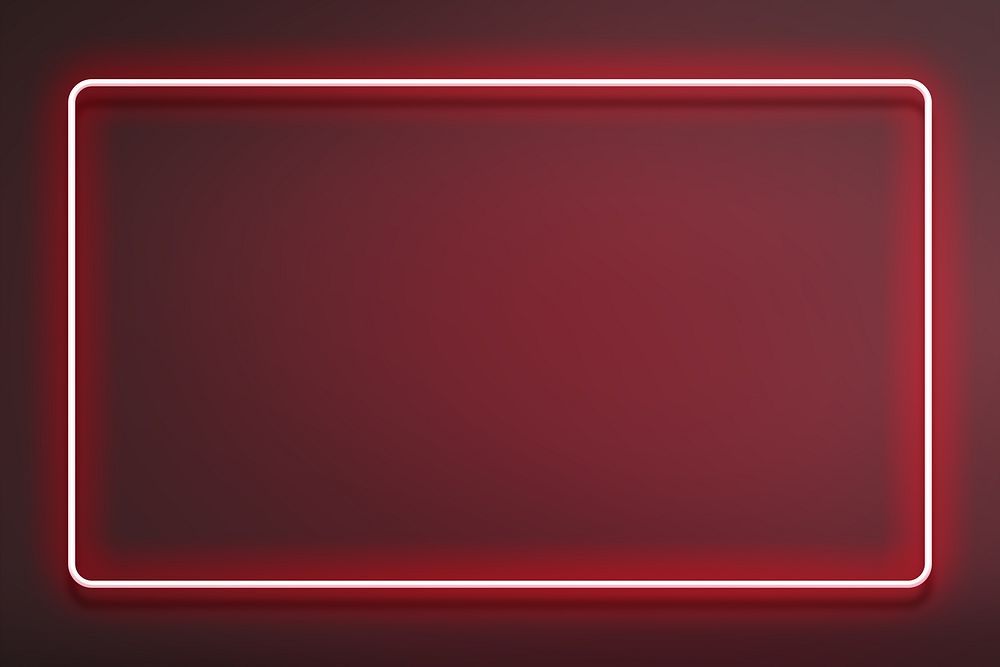 Neon red frame background