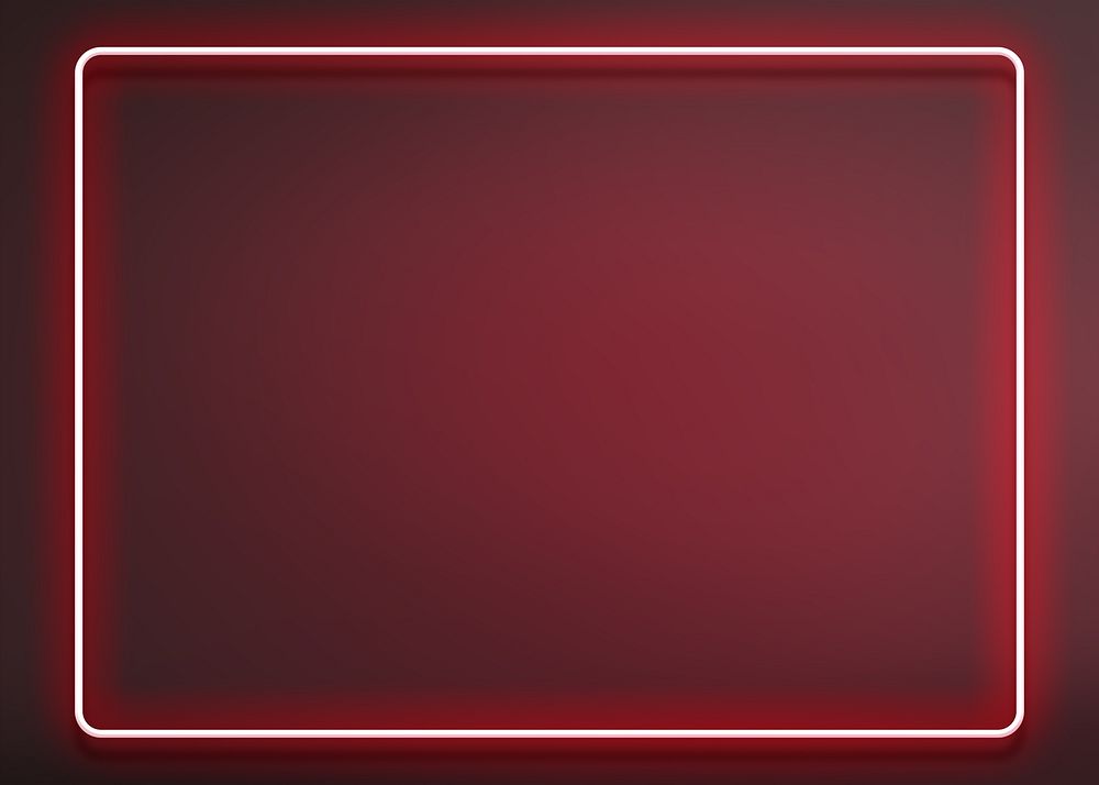 Neon red frame background