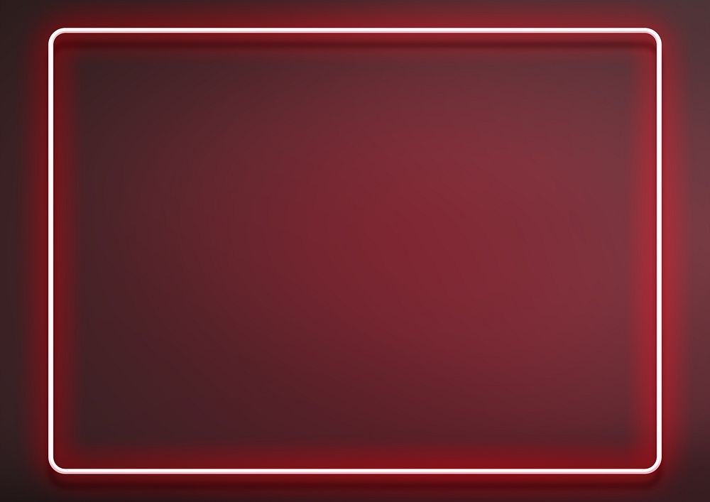 Neon red frame background