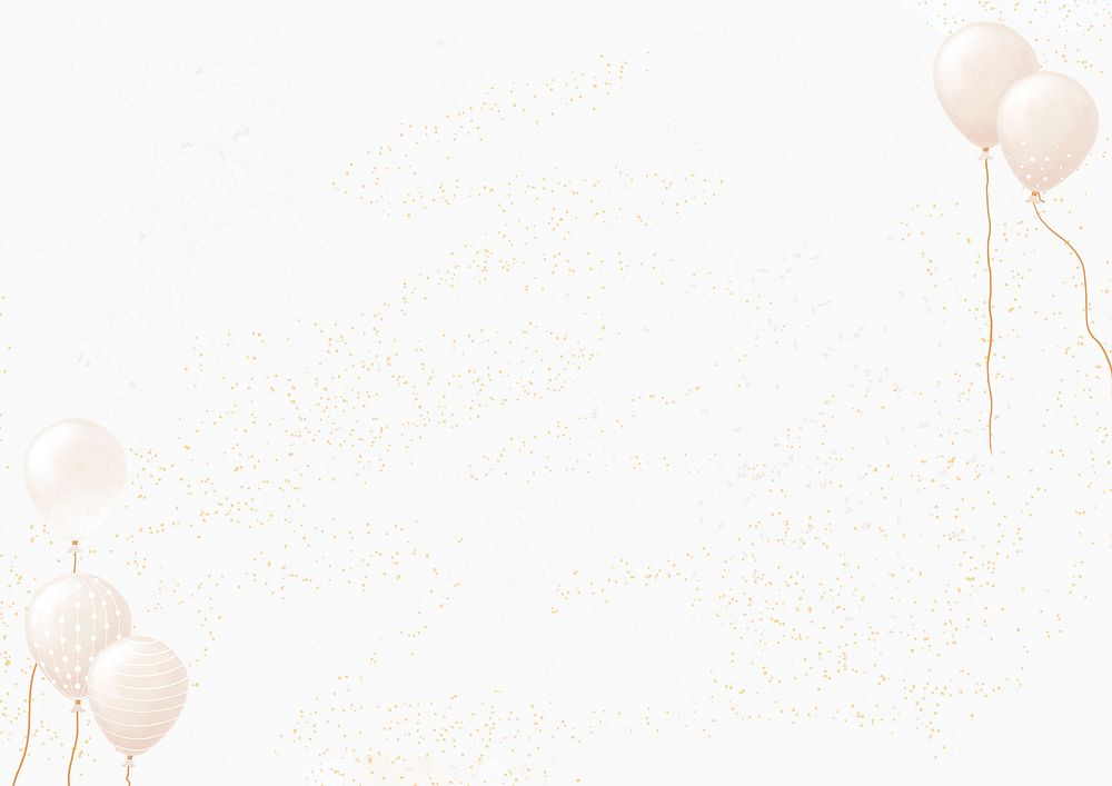 Beige party balloons background