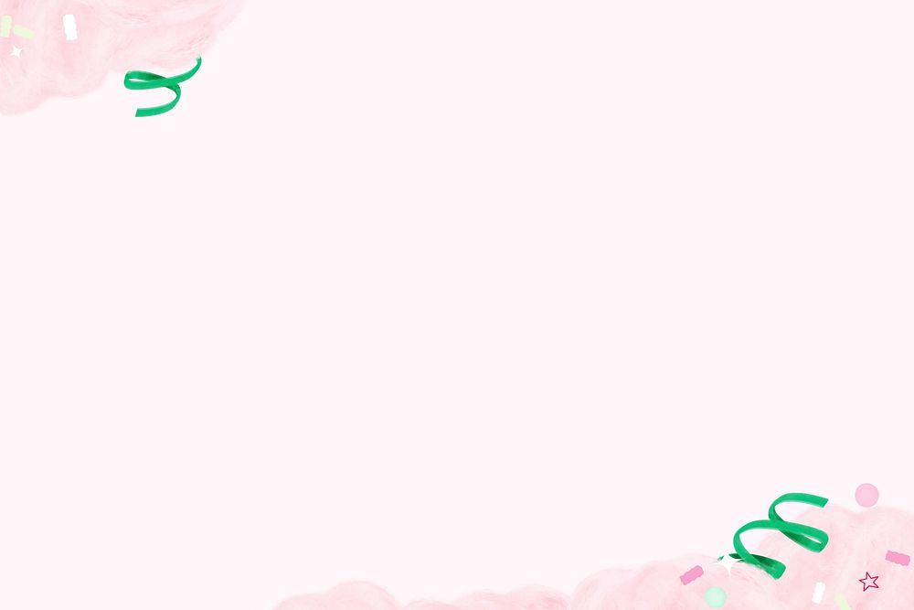 Pink cotton candy background, pastel border 