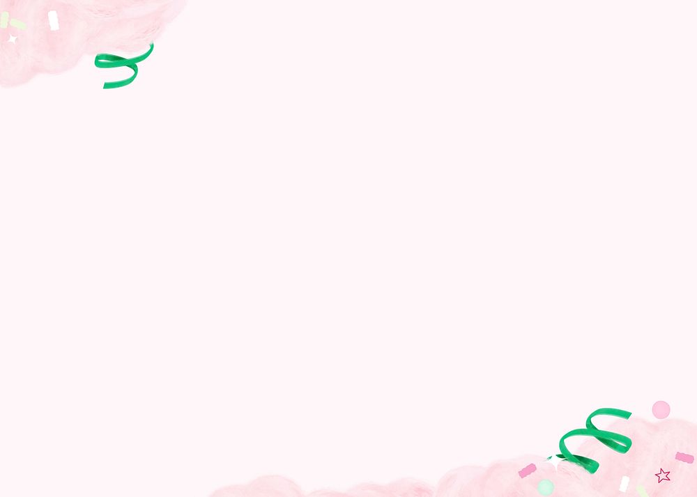 Pink cotton candy background, pastel border 