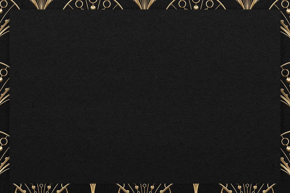 Vintage gatsby frame background, dark brown design