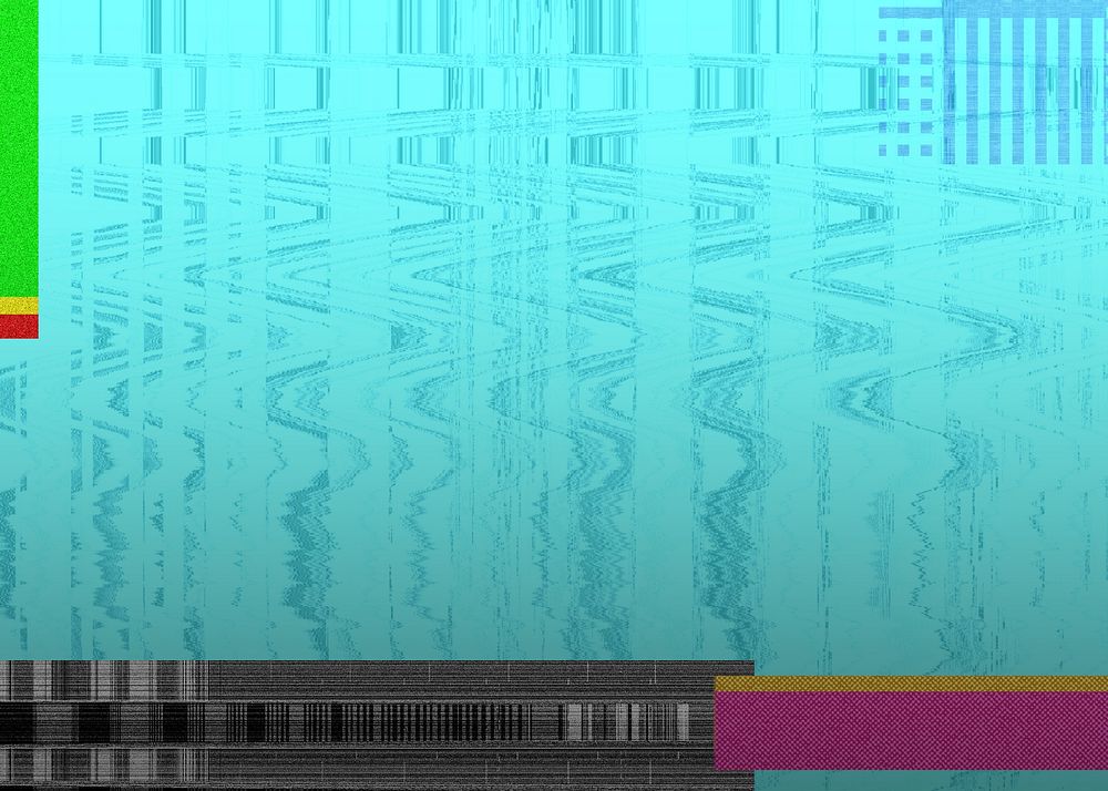 Abstract VHS glitch background, blue design