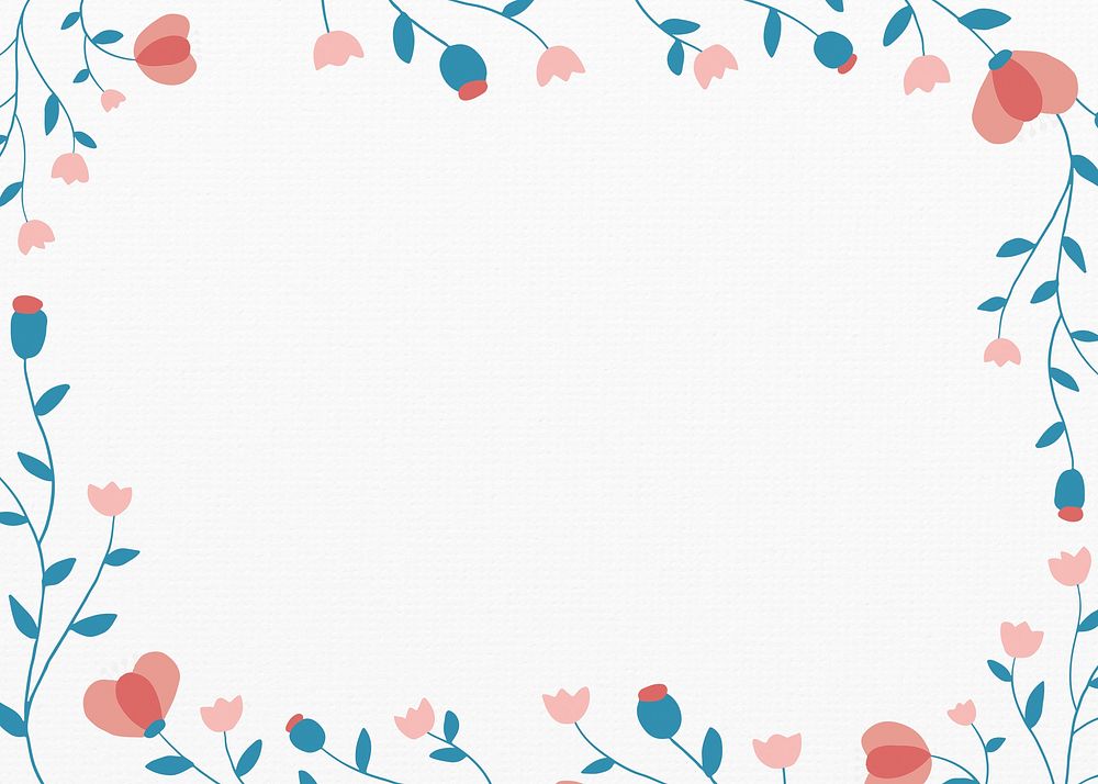 Aesthetic flower frame background