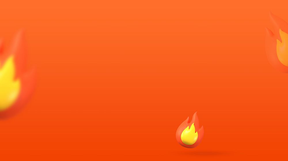 Flame emoticon orange desktop wallpaper