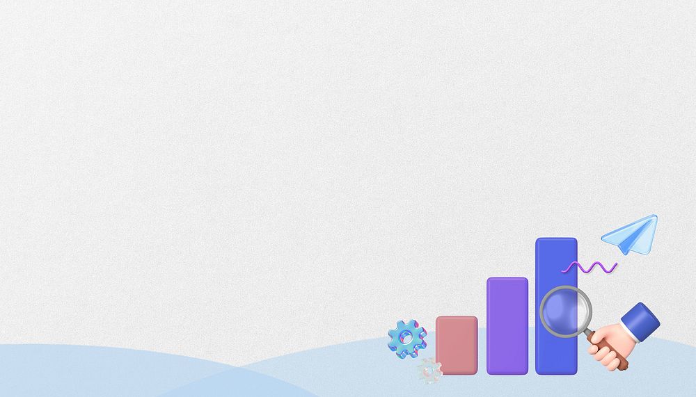 Business analytics background, bar charts border